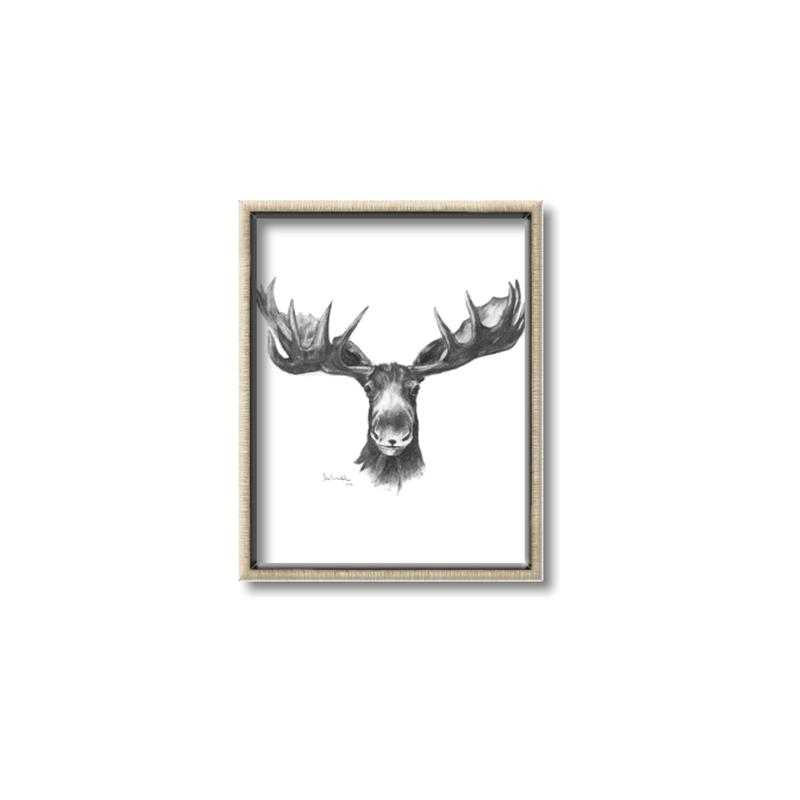 Picture of Moose Sketch _GroupedProduct_Rectangle_Portrait_Canvas_Framed_