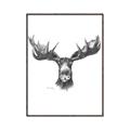 Picture of Moose Sketch _GroupedProduct_Rectangle_Portrait_Canvas_Framed_