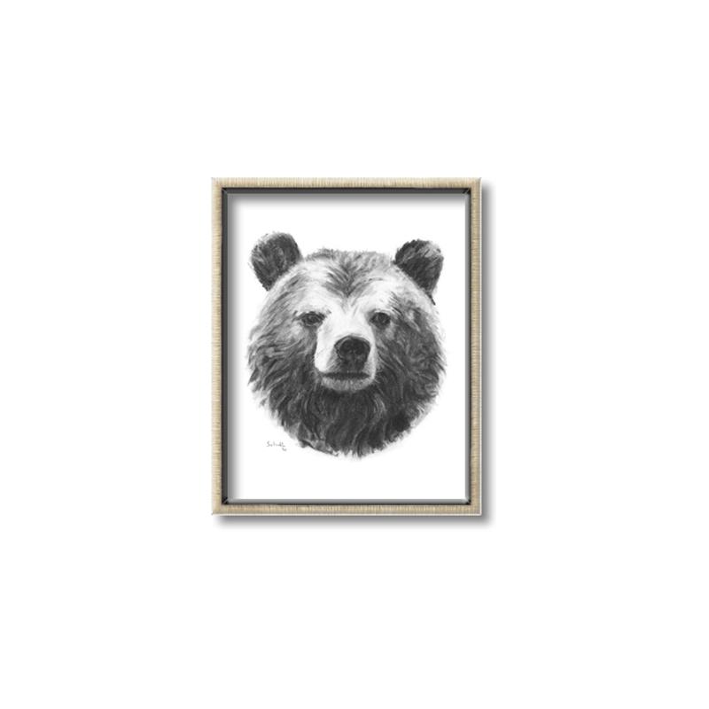 Picture of Bear Sketch _GroupedProduct_Rectangle_Portrait_Canvas_Framed_
