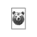 Picture of Bear Sketch _GroupedProduct_Rectangle_Portrait_Canvas_Framed_