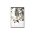 Picture of Moose in the snow _GroupedProduct_Rectangle_Portrait_Photography _GroupedProduct_Rectangle_Portrait_Canvas_Framed_