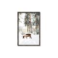 Picture of Moose in the snow _GroupedProduct_Rectangle_Portrait_Photography _GroupedProduct_Rectangle_Portrait_Canvas_Framed_