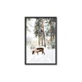 Picture of Moose in the snow _GroupedProduct_Rectangle_Portrait_Photography _GroupedProduct_Rectangle_Portrait_Canvas_Framed_
