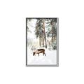 Picture of Moose in the snow _GroupedProduct_Rectangle_Portrait_Photography _GroupedProduct_Rectangle_Portrait_Canvas_Framed_