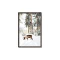 Picture of Moose in the snow _GroupedProduct_Rectangle_Portrait_Photography _GroupedProduct_Rectangle_Portrait_Canvas_Framed_