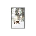 Picture of Moose in the snow _GroupedProduct_Rectangle_Portrait_Photography _GroupedProduct_Rectangle_Portrait_Canvas_Framed_