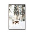 Picture of Moose in the snow _GroupedProduct_Rectangle_Portrait_Photography _GroupedProduct_Rectangle_Portrait_Canvas_Framed_
