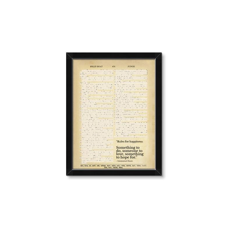 Picture of Rules for happiness  - Kant _GroupedProduct_Rectangle_Portrait_Framed_Matted_