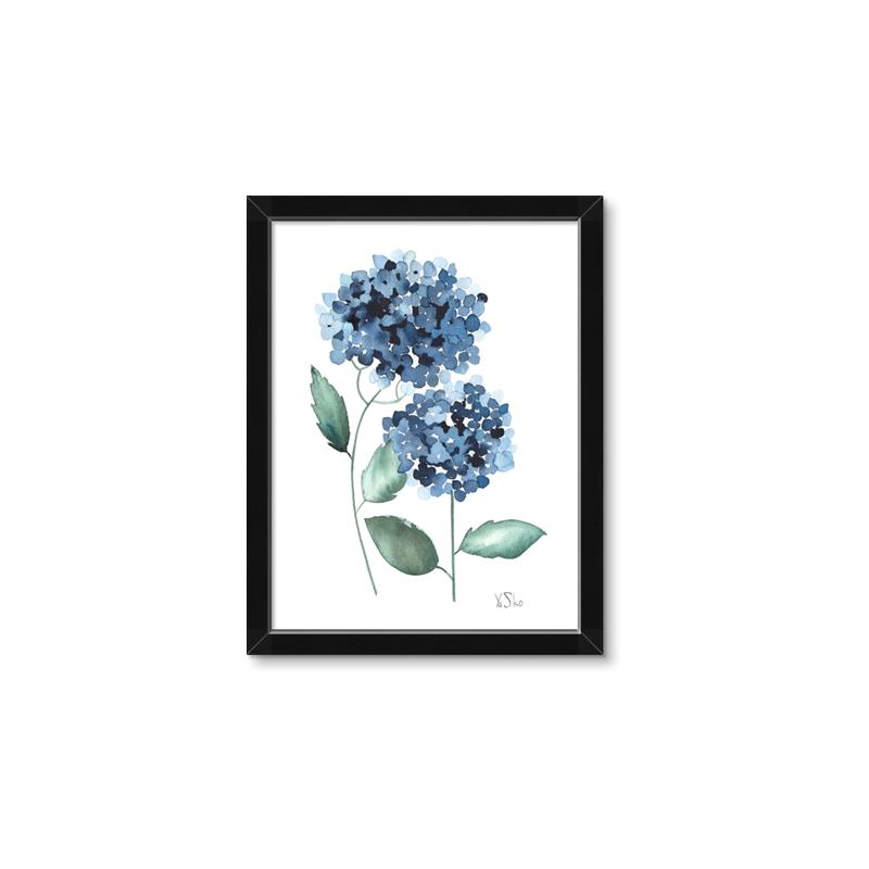 Picture of Blue Hydrangeas I _GroupedProduct_Rectangle_Portrait_Framed_Matted_
