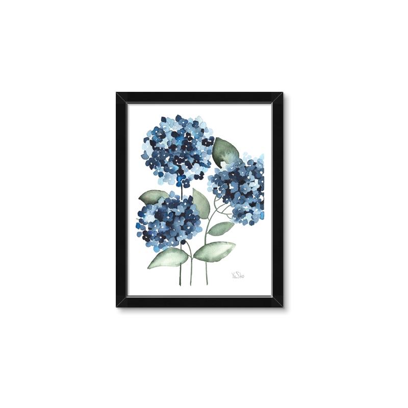 Picture of Blue Hydrangeas II _GroupedProduct_Rectangle_Portrait_Framed_Matted_