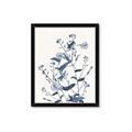 Picture of Blue Flower Sketch I _GroupedProduct_Rectangle_Portrait_Framed_Matted_