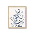 Picture of Blue Flower Sketch I _GroupedProduct_Rectangle_Portrait_Framed_Matted_