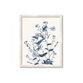 Picture of Blue Flower Sketch I _GroupedProduct_Rectangle_Portrait_Framed_Matted_