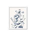 Picture of Blue Flower Sketch I _GroupedProduct_Rectangle_Portrait_Framed_Matted_