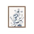 Picture of Blue Flower Sketch I _GroupedProduct_Rectangle_Portrait_Framed_Matted_