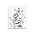 Picture of Blue Flower Sketch I _GroupedProduct_Rectangle_Portrait_Framed_Matted_