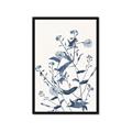Picture of Blue Flower Sketch I _GroupedProduct_Rectangle_Portrait_Framed_Matted_