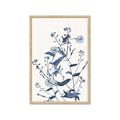 Picture of Blue Flower Sketch I _GroupedProduct_Rectangle_Portrait_Framed_Matted_