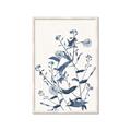 Picture of Blue Flower Sketch I _GroupedProduct_Rectangle_Portrait_Framed_Matted_