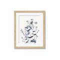 Picture of Blue Flower Sketch I _GroupedProduct_Rectangle_Portrait_Framed_Matted_