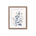 Picture of Blue Flower Sketch I _GroupedProduct_Rectangle_Portrait_Framed_Matted_