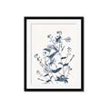 Picture of Blue Flower Sketch I _GroupedProduct_Rectangle_Portrait_Framed_Matted_