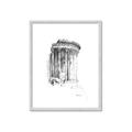 Picture of Greek Column Sketch _GroupedProduct_Rectangle_Portrait_Framed_Matted_