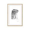 Picture of Greek Column Sketch _GroupedProduct_Rectangle_Portrait_Framed_Matted_