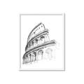 Picture of Colosseum Sketch _GroupedProduct_Rectangle_Portrait_Framed_Matted_