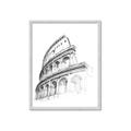 Picture of Colosseum Sketch _GroupedProduct_Rectangle_Portrait_Framed_Matted_