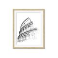 Picture of Colosseum Sketch _GroupedProduct_Rectangle_Portrait_Framed_Matted_