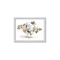 Picture of White Hydrangea in a Vase _GroupedProduct_Rectangle_Landscape_Framed_Matted_