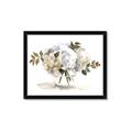 Picture of White Hydrangea in a Vase _GroupedProduct_Rectangle_Landscape_Framed_Matted_
