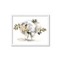 Picture of White Hydrangea in a Vase _GroupedProduct_Rectangle_Landscape_Framed_Matted_