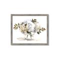 Picture of White Hydrangea in a Vase _GroupedProduct_Rectangle_Landscape_Framed_Matted_
