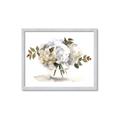 Picture of White Hydrangea in a Vase _GroupedProduct_Rectangle_Landscape_Framed_Matted_