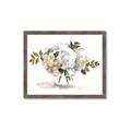Picture of White Hydrangea in a Vase _GroupedProduct_Rectangle_Landscape_Framed_Matted_