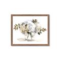 Picture of White Hydrangea in a Vase _GroupedProduct_Rectangle_Landscape_Framed_Matted_