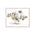 Picture of White Hydrangea in a Vase _GroupedProduct_Rectangle_Landscape_Framed_Matted_