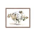 Picture of White Hydrangea in a Vase _GroupedProduct_Rectangle_Landscape_Framed_Matted_