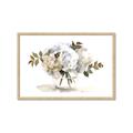 Picture of White Hydrangea in a Vase _GroupedProduct_Rectangle_Landscape_Framed_Matted_