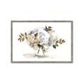 Picture of White Hydrangea in a Vase _GroupedProduct_Rectangle_Landscape_Framed_Matted_