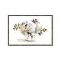 Picture of White Hydrangea in a Vase _GroupedProduct_Rectangle_Landscape_Framed_Matted_
