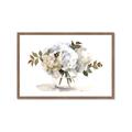 Picture of White Hydrangea in a Vase _GroupedProduct_Rectangle_Landscape_Framed_Matted_