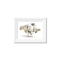 Picture of White Hydrangea in a Vase _GroupedProduct_Rectangle_Landscape_Framed_Matted_