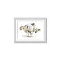 Picture of White Hydrangea in a Vase _GroupedProduct_Rectangle_Landscape_Framed_Matted_