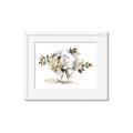 Picture of White Hydrangea in a Vase _GroupedProduct_Rectangle_Landscape_Framed_Matted_