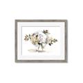 Picture of White Hydrangea in a Vase _GroupedProduct_Rectangle_Landscape_Framed_Matted_