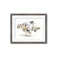 Picture of White Hydrangea in a Vase _GroupedProduct_Rectangle_Landscape_Framed_Matted_