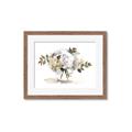Picture of White Hydrangea in a Vase _GroupedProduct_Rectangle_Landscape_Framed_Matted_
